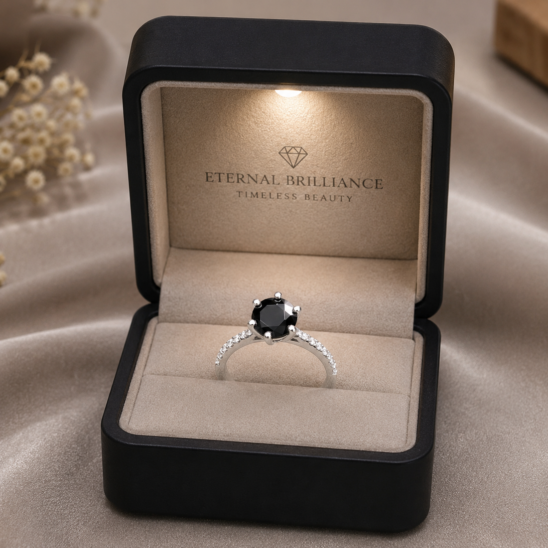 Elegant Black Stone Ladi ring