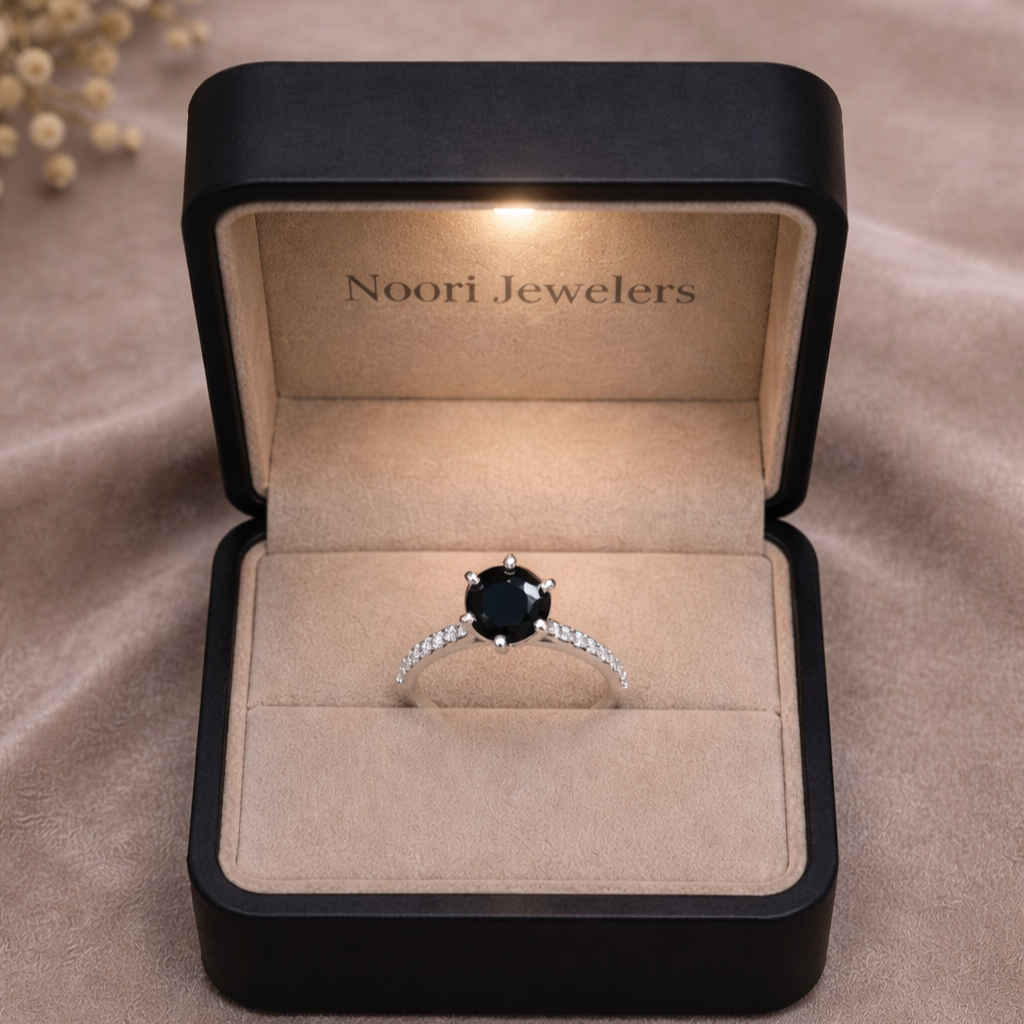 Elegant Black Stone Ladi ring