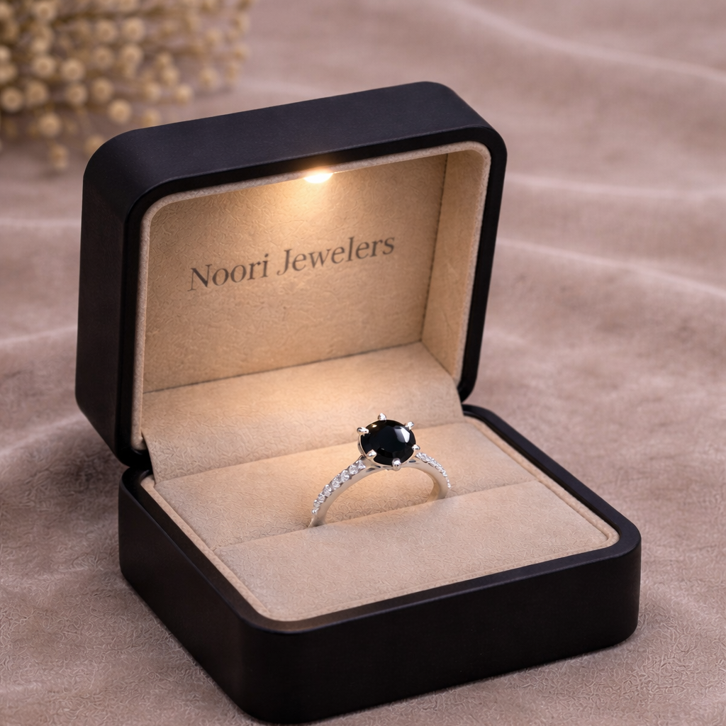 Elegant Black Stone Ladi ring